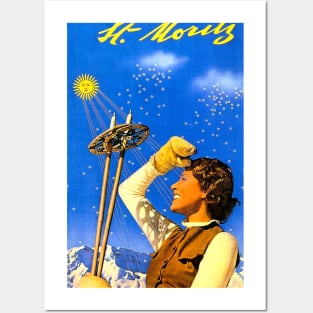 Vintage Travel - St Moritz Posters and Art